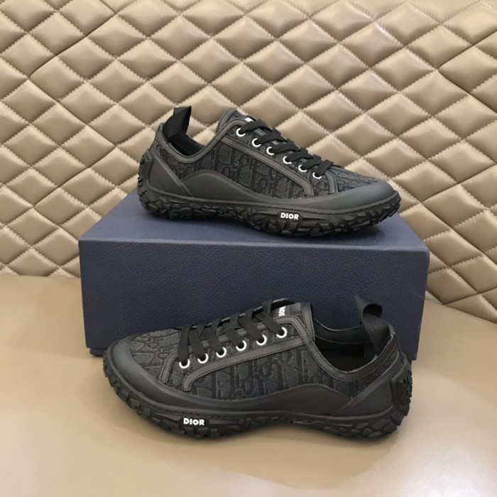 D*or b28 high top sneaker black D*or oblique jacquard and rubber