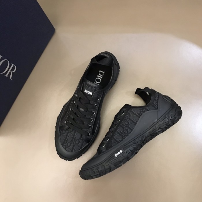 D*or b28 high top sneaker black D*or oblique jacquard and rubber