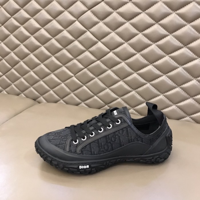 D*or b28 high top sneaker black D*or oblique jacquard and rubber