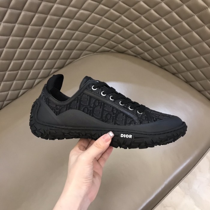 D*or b28 high top sneaker black D*or oblique jacquard and rubber