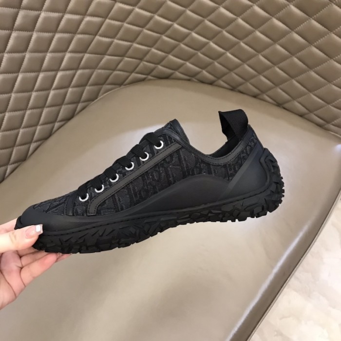 D*or b28 high top sneaker black D*or oblique jacquard and rubber
