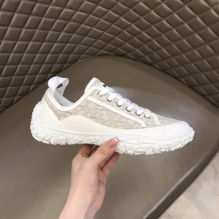 D*or b28 high top sneaker white D*or oblique jacquard and rubber