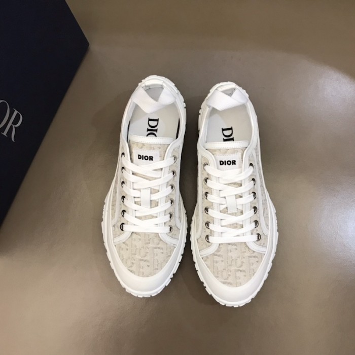 D*or b28 high top sneaker white D*or oblique jacquard and rubber