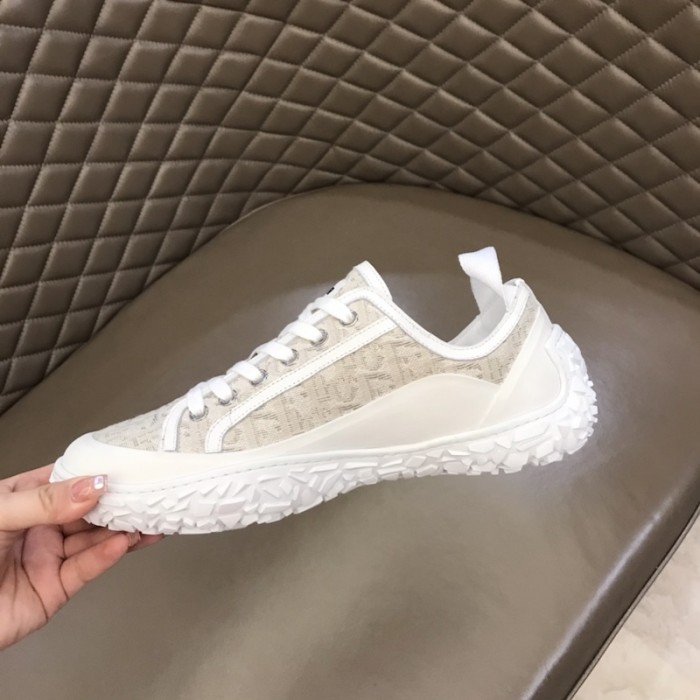 D*or b28 high top sneaker white D*or oblique jacquard and rubber