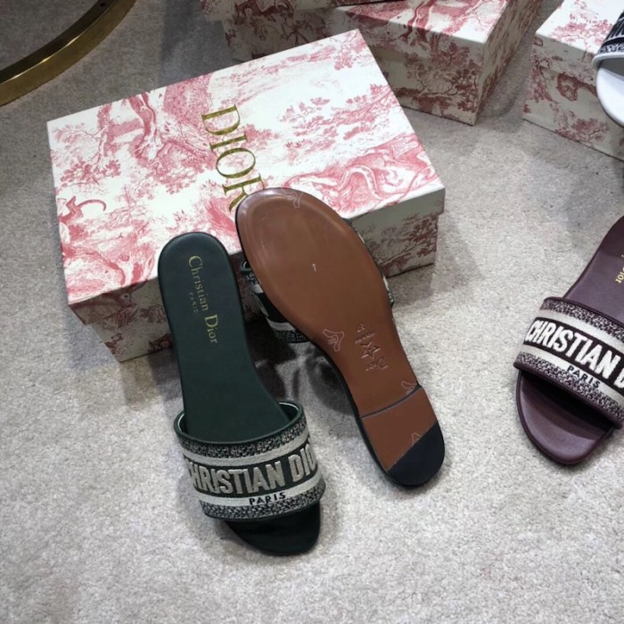 D*or dway slide embroidered cotton green