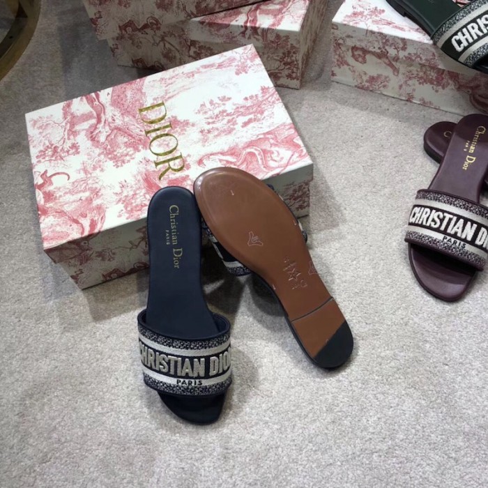 D*or dway slide embroidered cotton navy