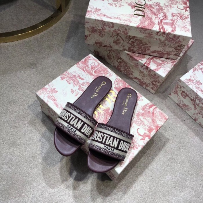 D*or dway slide embroidered cotton purple