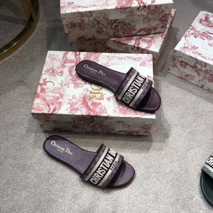 D*or dway slide embroidered cotton purple