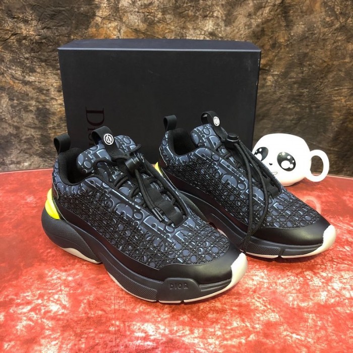 D*or oblique b24 sneaker with cannage motif black
