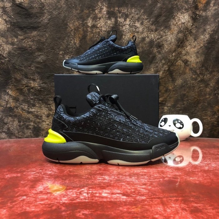 D*or oblique b24 sneaker with cannage motif black