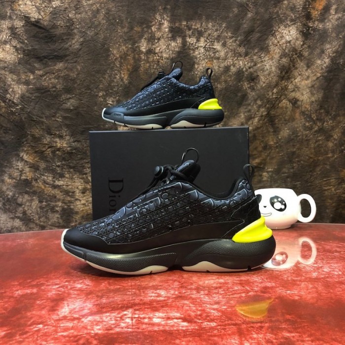 D*or oblique b24 sneaker with cannage motif black