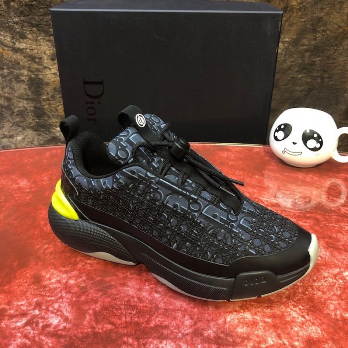 D*or oblique b24 sneaker with cannage motif black
