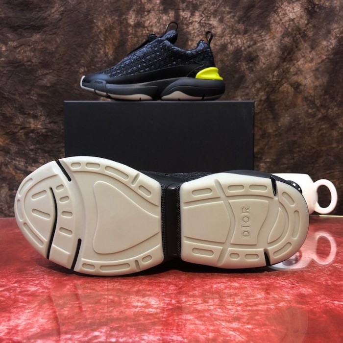 D*or oblique b24 sneaker with cannage motif black