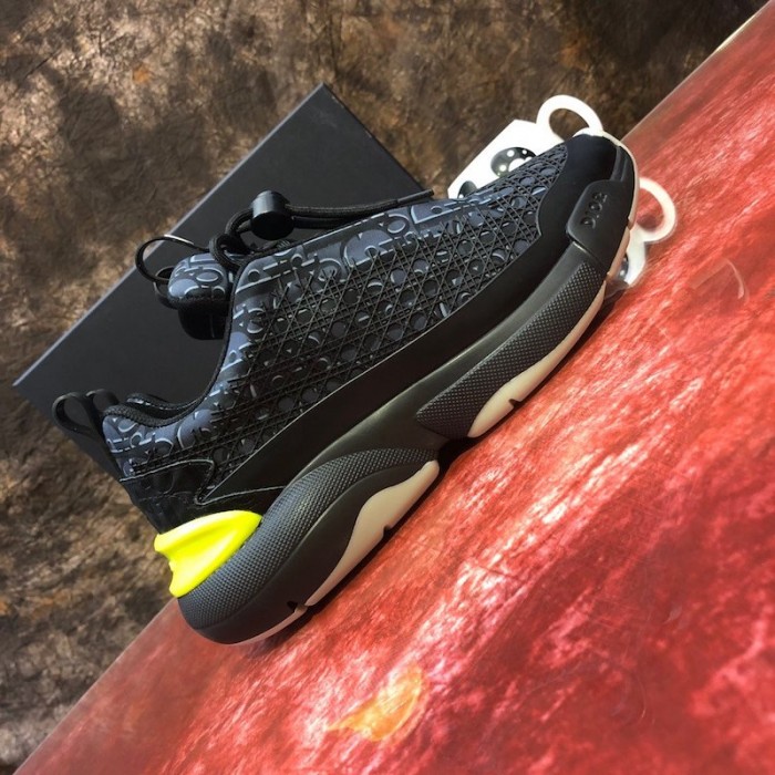 D*or oblique b24 sneaker with cannage motif black