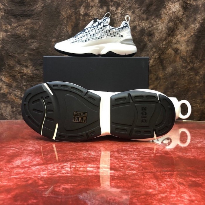 D*or oblique b24 sneaker with cannage motif white