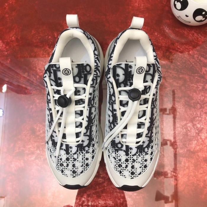 D*or oblique b24 sneaker with cannage motif white
