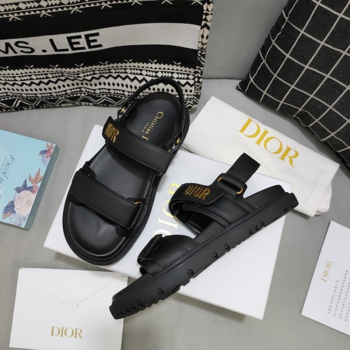 D*or D*oract sandal black lambskin