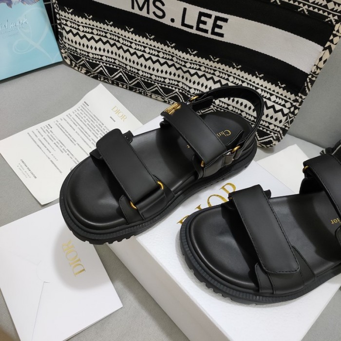 D*or D*oract sandal black lambskin