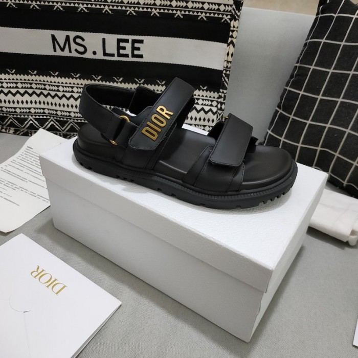 D*or D*oract sandal black lambskin