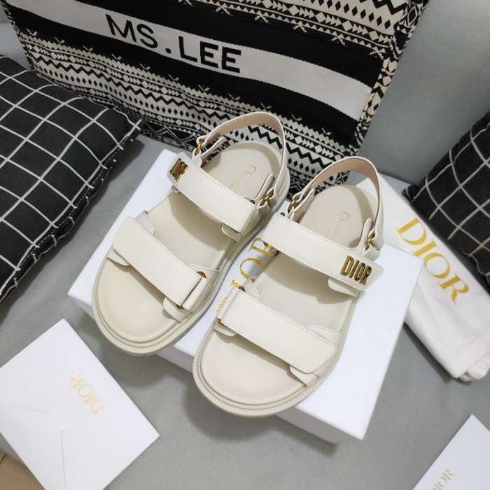 D*or D*oract sandal white lambskin