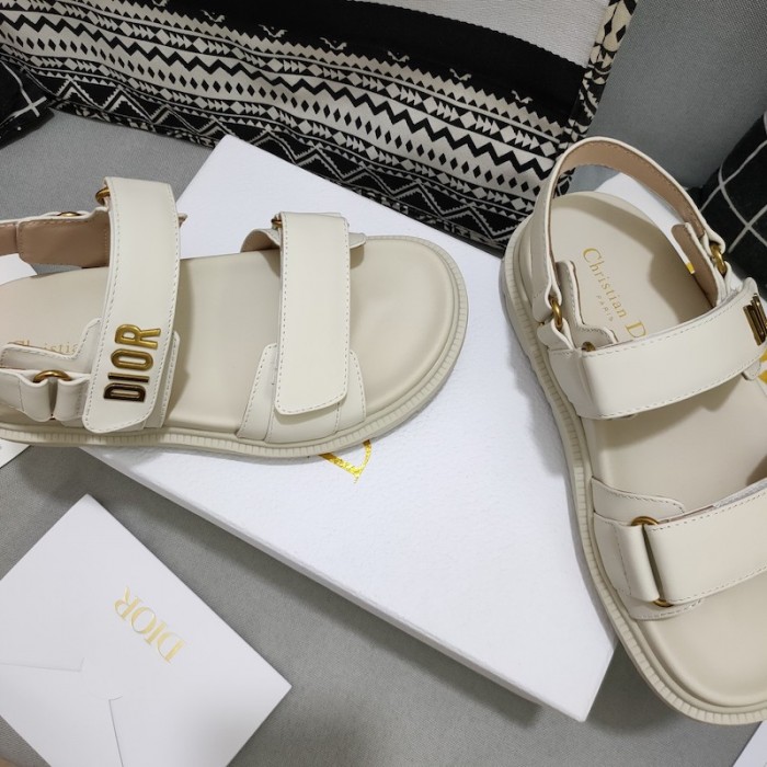 D*or D*oract sandal white lambskin