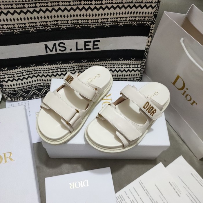 D*or D*oract slide white lambskin