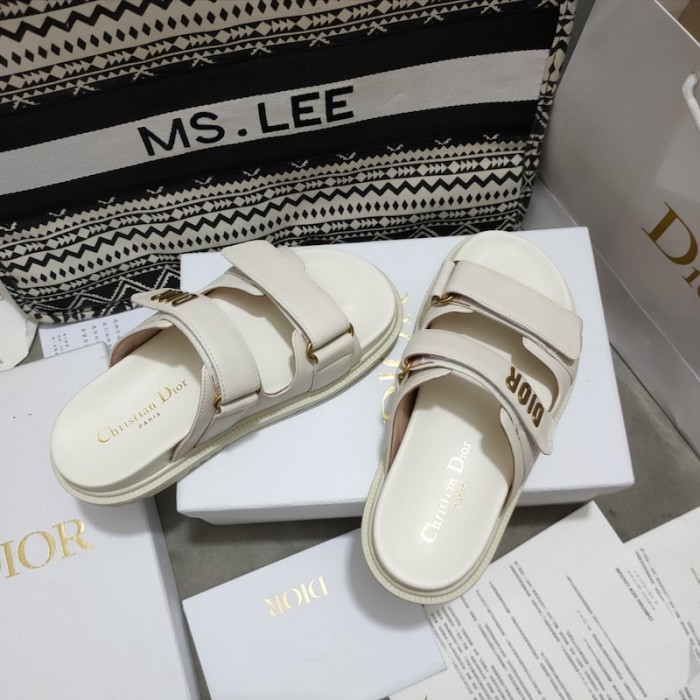 D*or D*oract slide white lambskin
