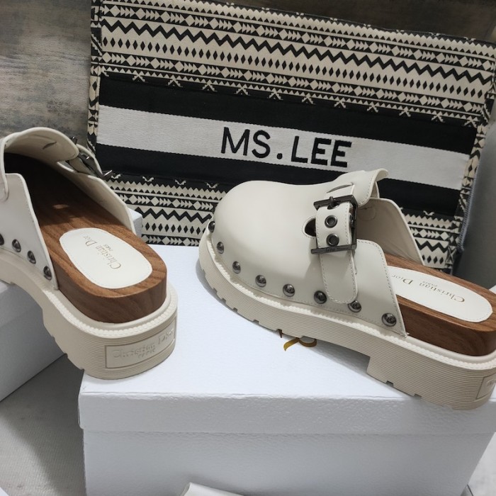 D*or D*orquake clog white calfskin