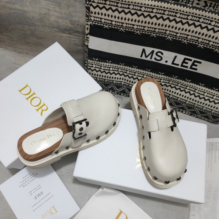 D*or D*orquake clog white calfskin