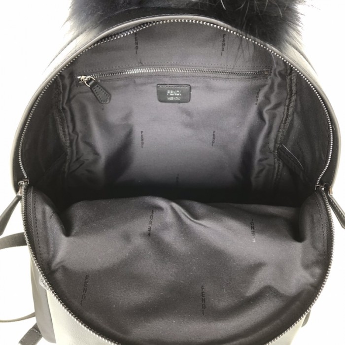 F**di bugs eye monster black nylon backpack