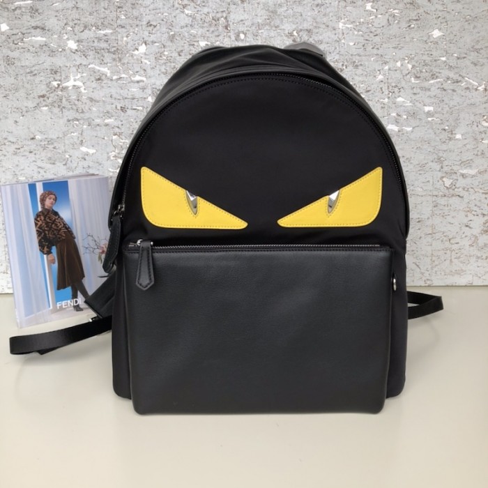 F**di monster backpack in black nylon