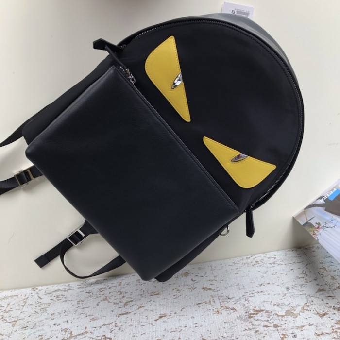 F**di monster backpack in black nylon