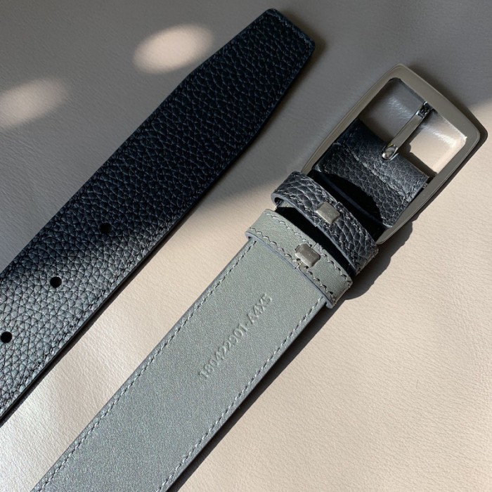 F**di leather belt with pin buckle black / silver 7c0435