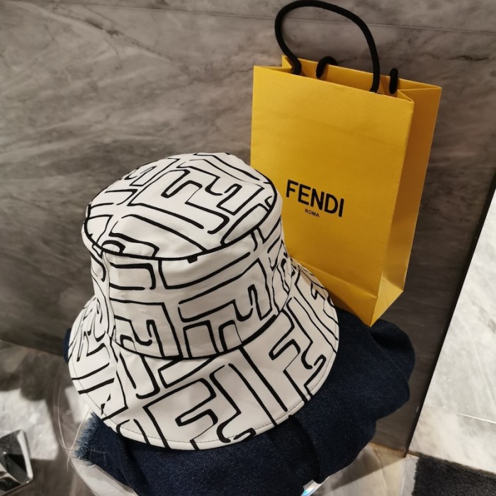 F**di california sky white lycra bucket hat