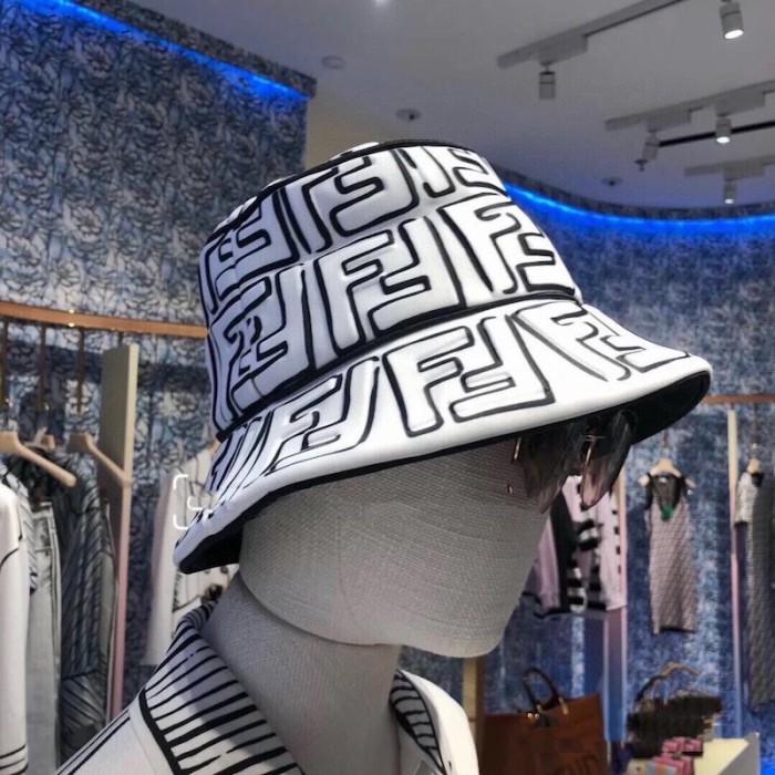 F**di california sky white lycra bucket hat