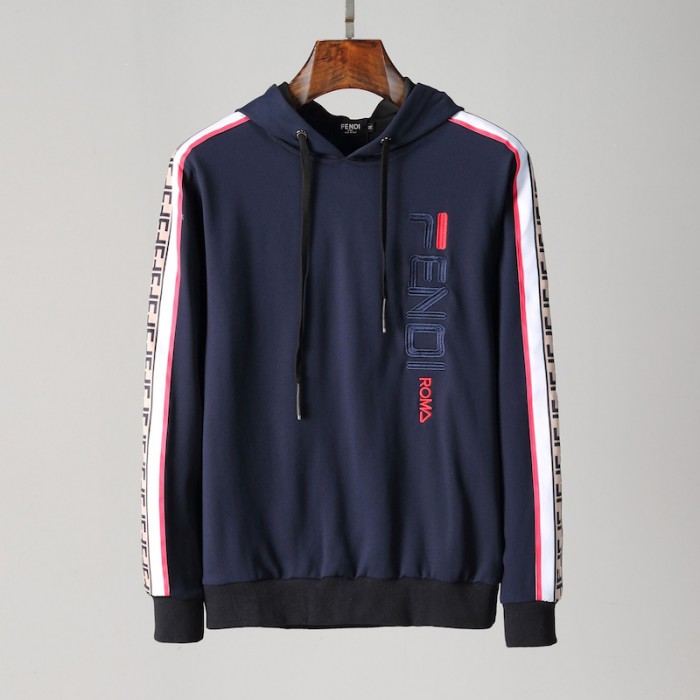 F**di fila sleeve striped full tracksuit navy
