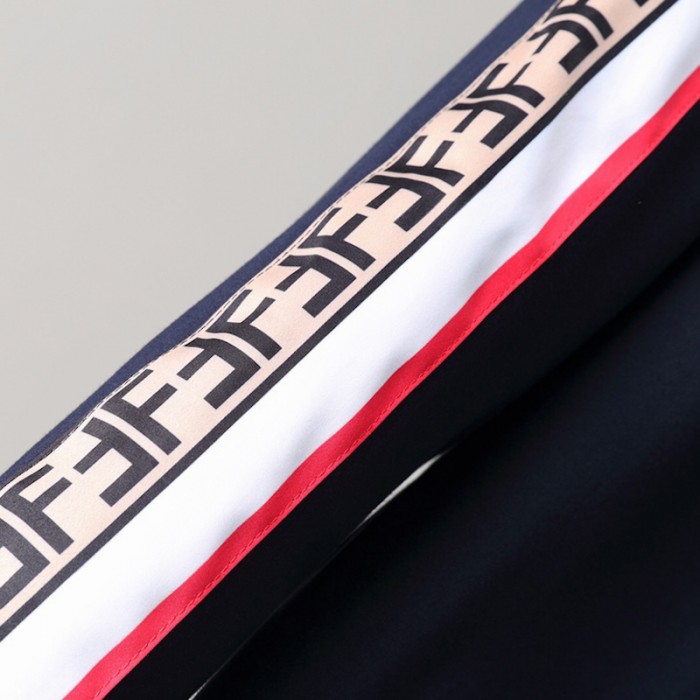 F**di fila sleeve striped full tracksuit navy