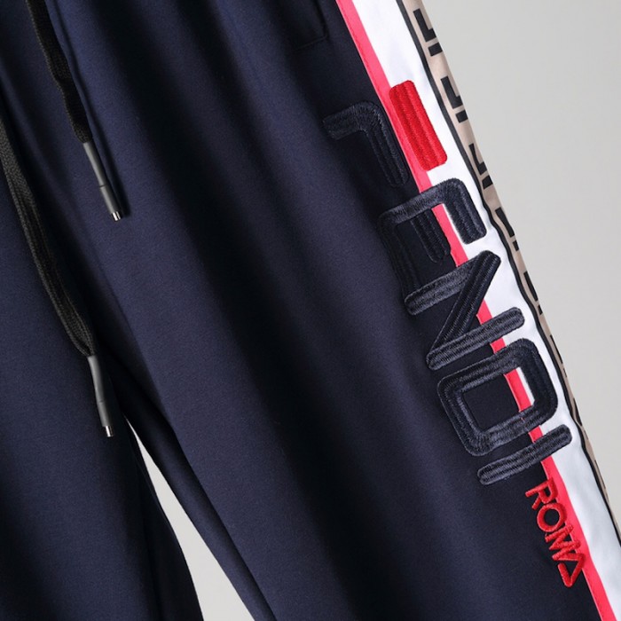 F**di fila sleeve striped full tracksuit navy