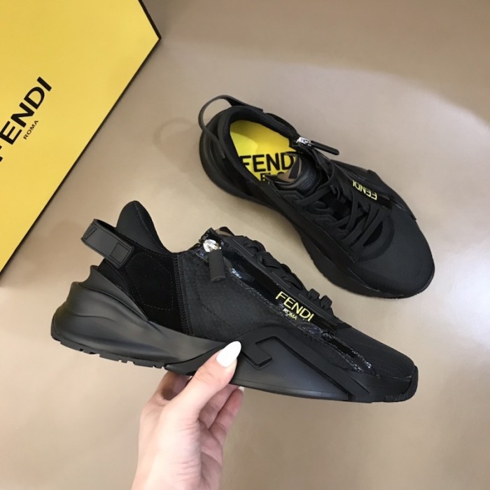 F**di flow nylon low tops sneaker black