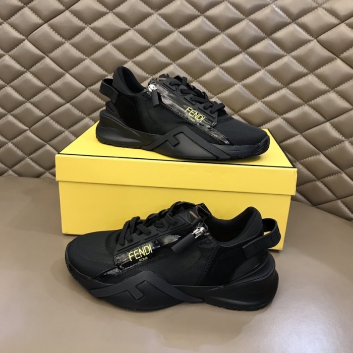 F**di flow nylon low tops sneaker black