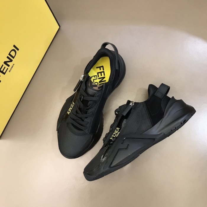 F**di flow nylon low tops sneaker black