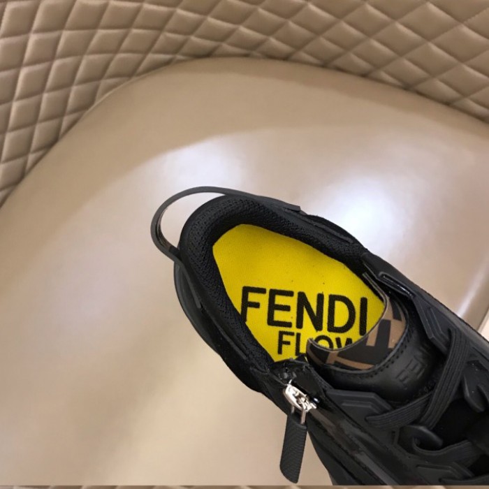 F**di flow nylon low tops sneaker black