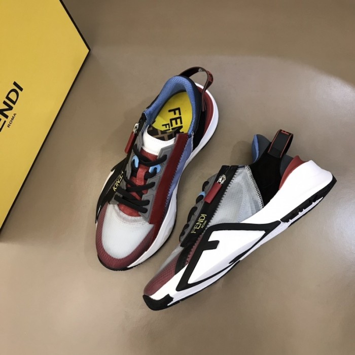 F**di flow nylon low tops sneaker burgundy