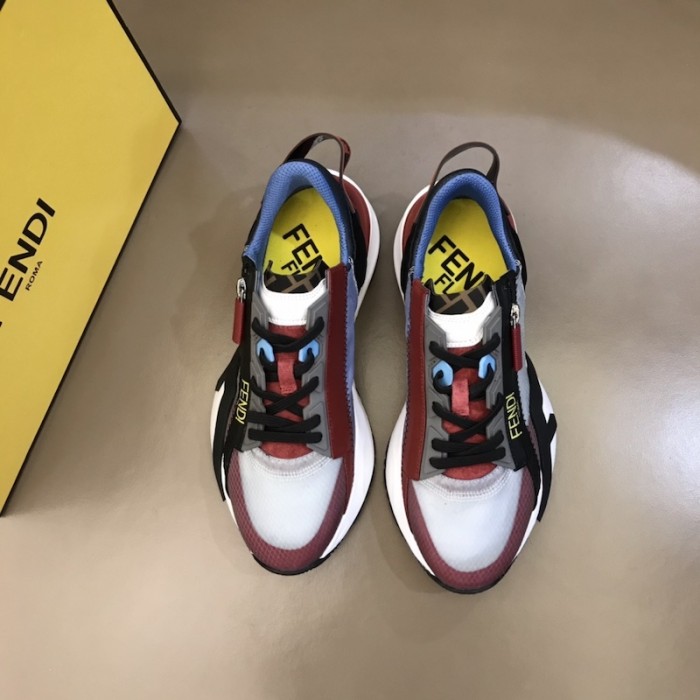 F**di flow nylon low tops sneaker burgundy