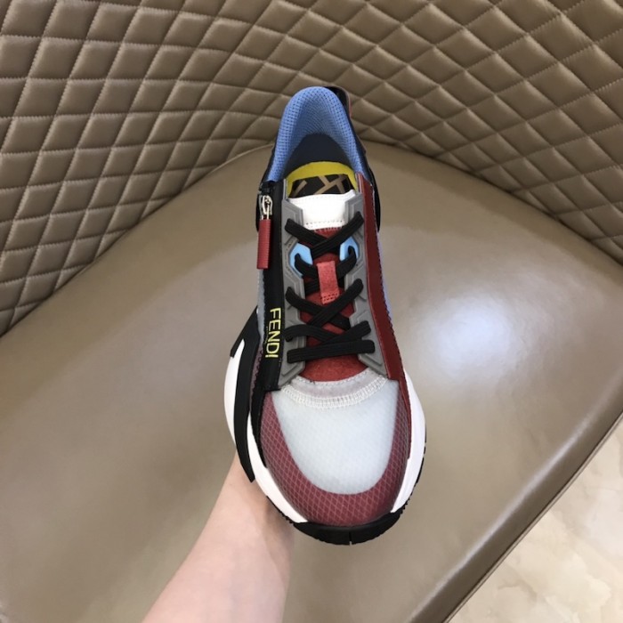 F**di flow nylon low tops sneaker burgundy