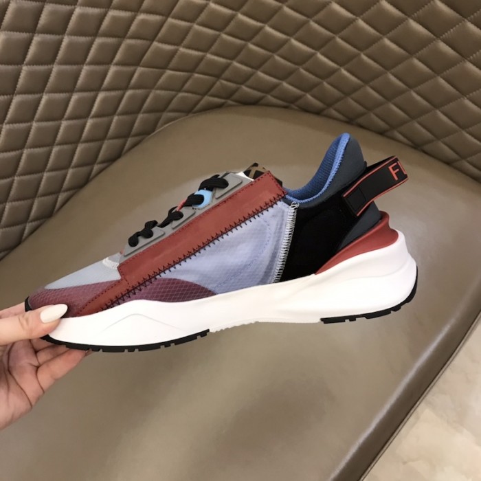 F**di flow nylon low tops sneaker burgundy