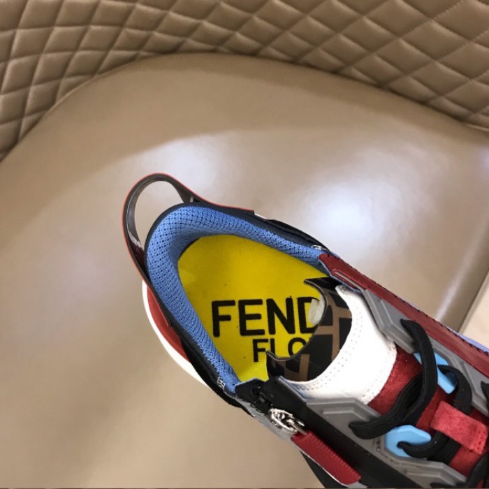 F**di flow nylon low tops sneaker burgundy