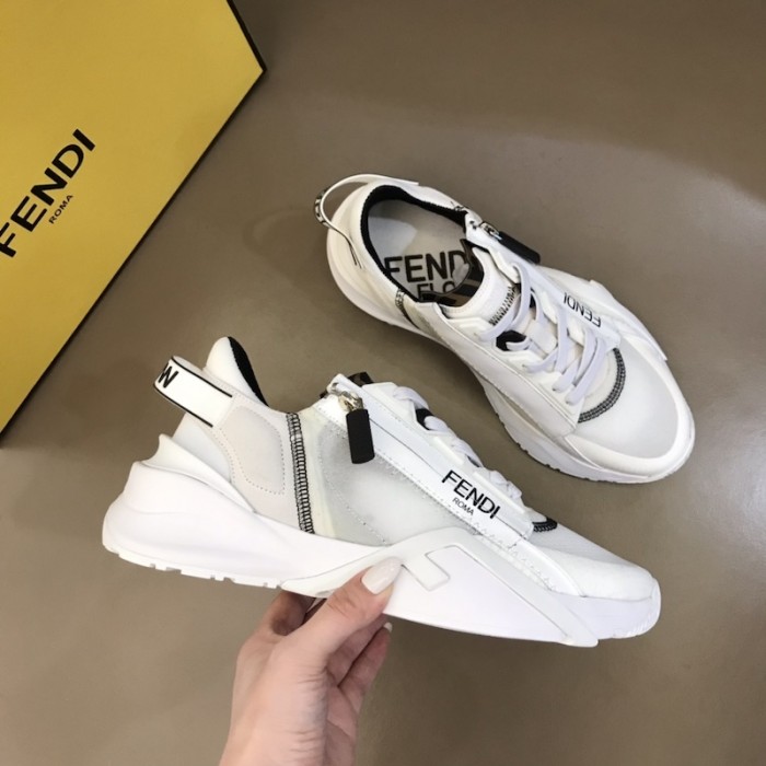 F**di flow nylon low tops sneaker white