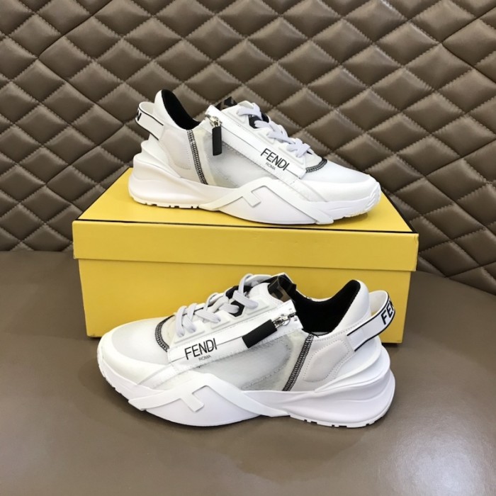 F**di flow nylon low tops sneaker white