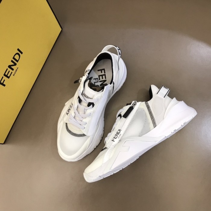 F**di flow nylon low tops sneaker white